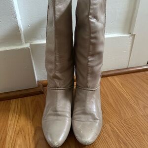 Frye Boots Sz 7 Cream/Taupe Leather